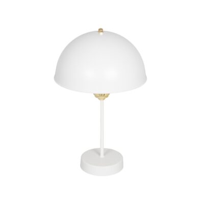 LEDTM® GAZETA 203-0302 Μοντέρνο Επιτραπέζιο Φωτιστικό Πορτατίφ με Ντουί 1 x E27 AC 220-240V IP20 - Λευκό & Χρυσό  - Μ25 x Π25 x Υ39cm