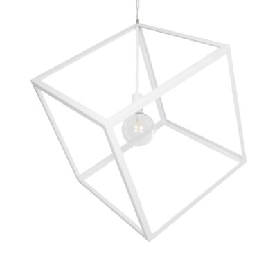 LEDTM® CUBE 999-0217 Μοντέρνο Κρεμαστό Φωτιστικό Οροφής με Ντουί 1 x E27 AC 220-240V IP20 - Λευκό - Μ70 x Π70 x Y87cm