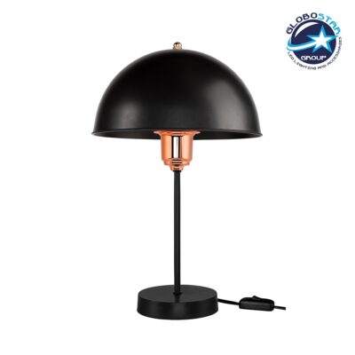 Alternative view of LEDTM® GAZETA 203-0300 Μοντέρνο Επιτραπέζιο Φωτιστικό Πορτατίφ με Ντουί 1 x E27 AC 220-240V IP20 - Μαύρο & Μπρονζέ - Μ25 x Π25 x Υ39cm