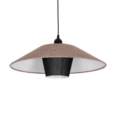 LEDTM® STORM 203-0294 Μοντέρνο Κρεμαστό Φωτιστικό Οροφής με Ντουί 1 x E27 AC 220-240V IP20 - Μαύρο &  Μπεζ - Μ50 x Π50 x Υ24cm