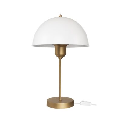 Alternative view of LEDTM® GAZETA 203-0303 Μοντέρνο Επιτραπέζιο Φωτιστικό Πορτατίφ με Ντουί 1 x E27 AC 220-240V IP20 - Λευκό & Μπρονζέ  - Μ25 x Π25 x Υ39cm