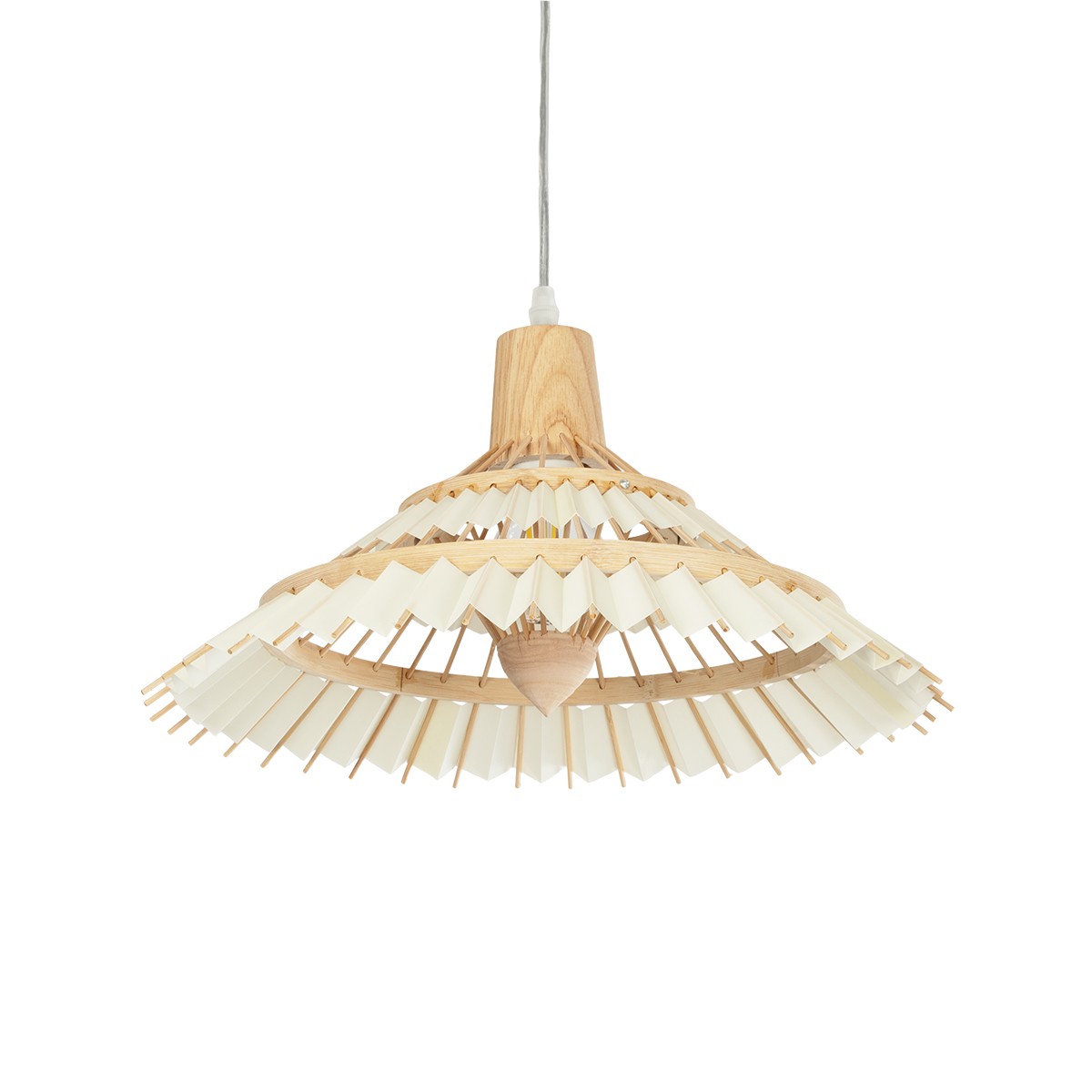 LEDTM® VENTALIA 999-0068 Boho Κρεμαστό Φωτιστικό Οροφής με Ντουί 1 x E27 AC 220-240V IP20 - Μπεζ - Μ40 x Π40 x Y23cm
