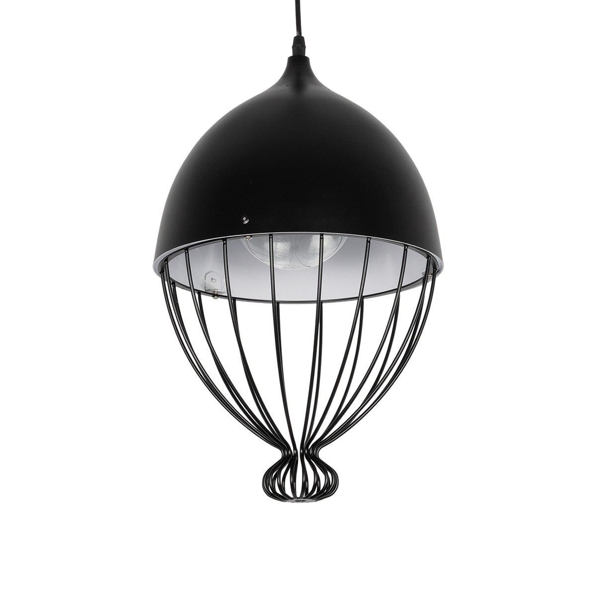 LEDTM® SOBRINO 999-0111 Vintage Κρεμαστό Φωτιστικό Οροφής με Ντουί 1 x E27 AC 220-240V IP20 - Μαύρο - Μ28 x Π28 x Υ47cm