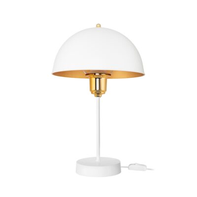 Alternative view of LEDTM® GAZETA 203-0302 Μοντέρνο Επιτραπέζιο Φωτιστικό Πορτατίφ με Ντουί 1 x E27 AC 220-240V IP20 - Λευκό & Χρυσό  - Μ25 x Π25 x Υ39cm