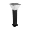 LEDTM® VEGGIE 90549 Φωτιστικό Κολωνάκι Κήπου με Ντουί 1 x E27 60° AC 220-240V Αδιάβροχο IP65 - Μαύρο - Μ20 x Π20 x Υ60cm - 2 Χρόνια Εγγύηση