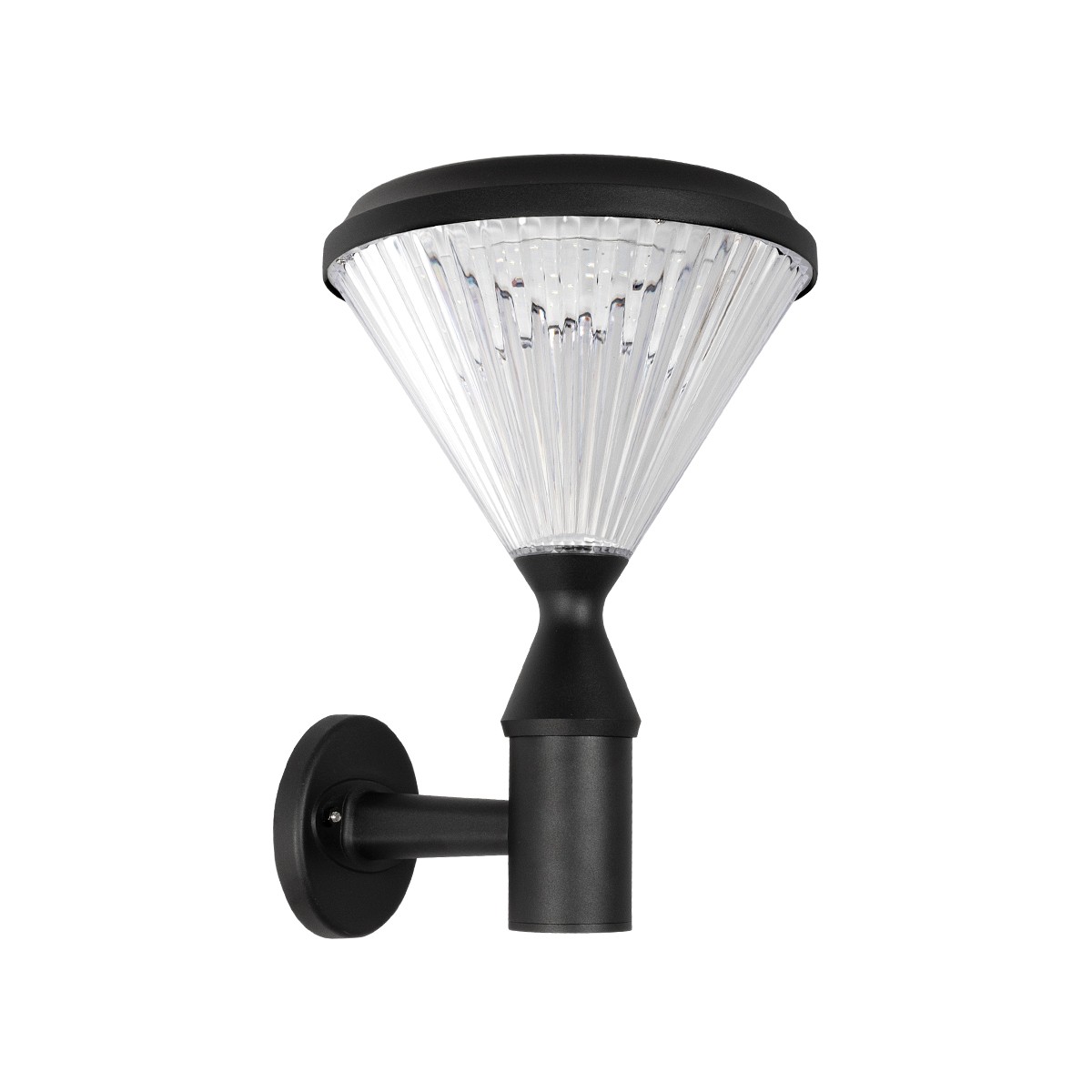 LEDTM® SOLARTIS 90527 Μοντέρνο Φωτιστικό Τοίχου - Απλίκα LED 10W 1000lm 180° με Ενσωματωμένο Φωτοβολταϊκό Panel 6V 5W & Επαναφορτιζόμενη Μπαταρία Li-ion 3.2V 6000mAh με Αισθητήρα Ημέρας-Νύχτας Αδιάβροχο IP65 Ψυχρό Λευκό 6000K - Sanan SMD Chip - Μαύρο - Μ26.5 x Π30 x Υ40cm - 2 Χρόνια Εγγύηση - Image 2
