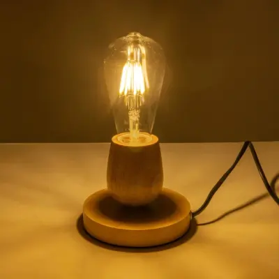 Alternative view of LEDTM® ROUND 99402 Μοντέρνο Επιτραπέζιο Φωτιστικό Πορτατίφ με Ντουί 1 x E27 AC 220-240V IP20 - Μπεζ - M12 x Π12 x Υ10cm