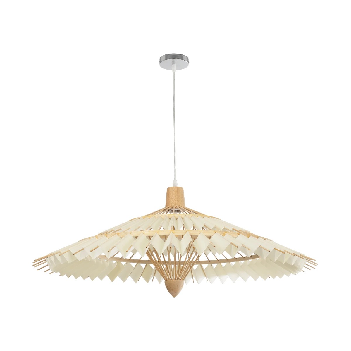 LEDTM® VENTALIA 999-0066 Boho Κρεμαστό Φωτιστικό Οροφής με Ντουί 1 x E27 AC 220-240V IP20 - Μπεζ - Μ83 x Π83 x Υ36cm - Image 3