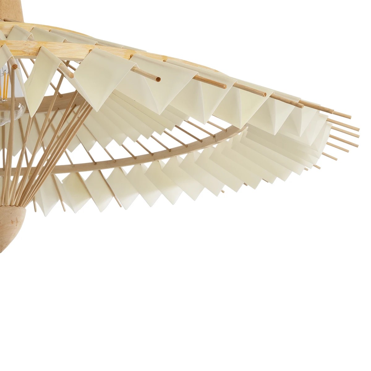 LEDTM® VENTALIA 999-0066 Boho Κρεμαστό Φωτιστικό Οροφής με Ντουί 1 x E27 AC 220-240V IP20 - Μπεζ - Μ83 x Π83 x Υ36cm - Image 8