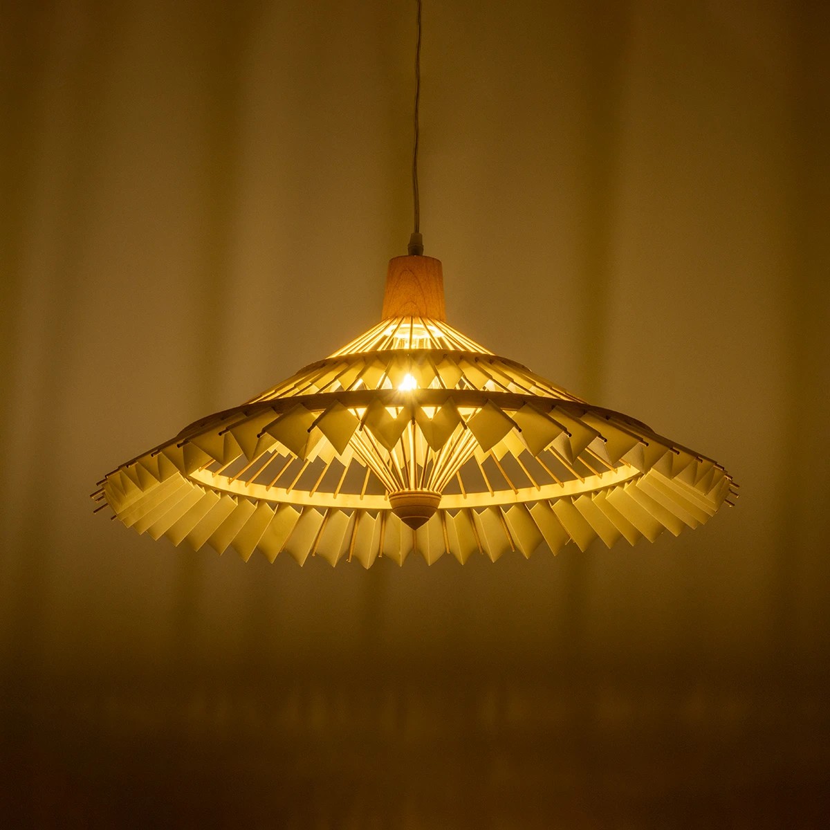 LEDTM® VENTALIA 999-0067 Boho Κρεμαστό Φωτιστικό Οροφής με Ντουί 1 x E27 AC 220-240V IP20 - Μπεζ - Μ60 x Π60 x Υ30cm - Image 2