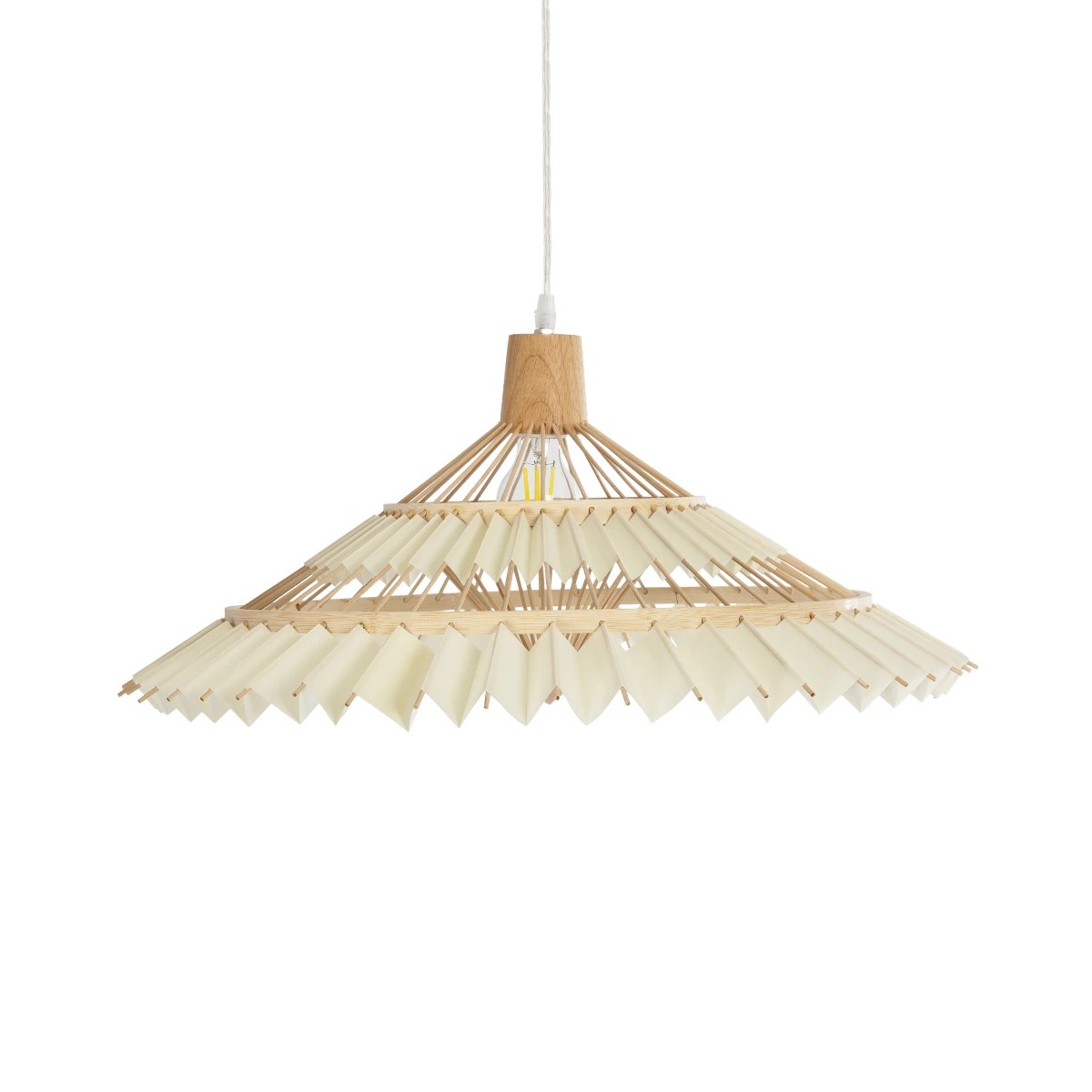 LEDTM® VENTALIA 999-0067 Boho Κρεμαστό Φωτιστικό Οροφής με Ντουί 1 x E27 AC 220-240V IP20 - Μπεζ - Μ60 x Π60 x Υ30cm - Image 4