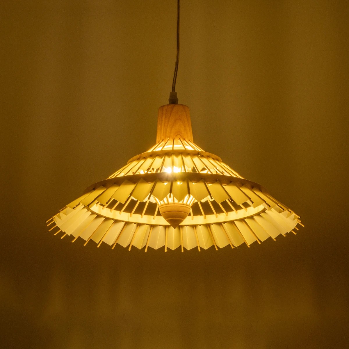 LEDTM® VENTALIA 999-0068 Boho Κρεμαστό Φωτιστικό Οροφής με Ντουί 1 x E27 AC 220-240V IP20 - Μπεζ - Μ40 x Π40 x Y23cm - Image 2