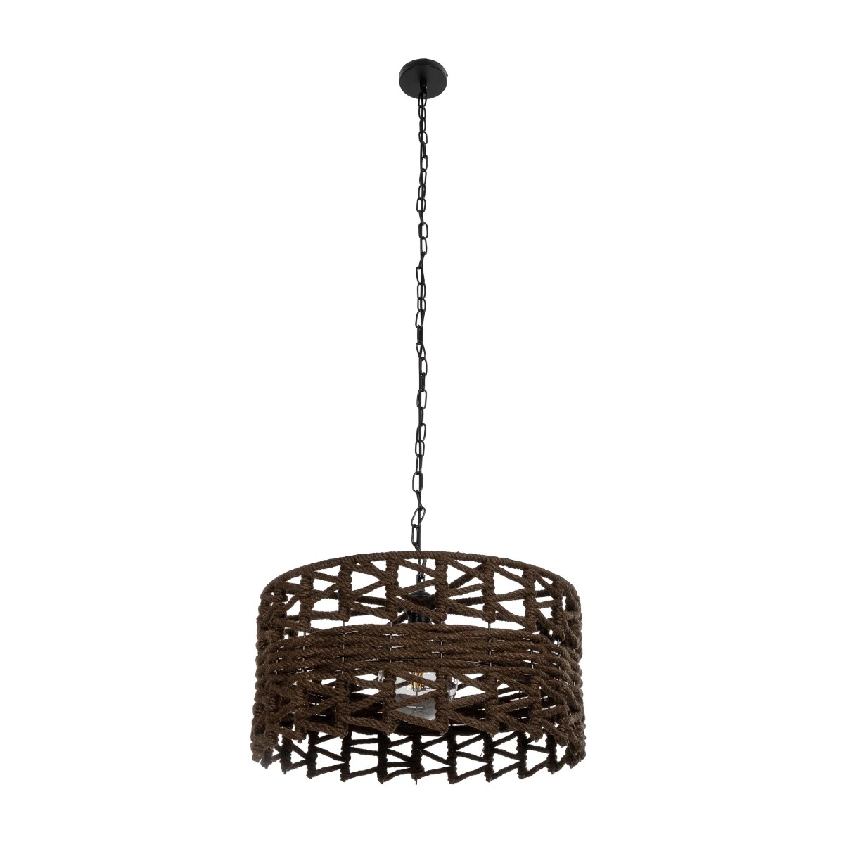 LEDTM® VERA 999-0069 Boho Κρεμαστό Φωτιστικό Οροφής με Ντουί 1 x E27 AC 220-240V IP20 - Καφέ - Μ50 x Π50 x Υ25cm - Image 3