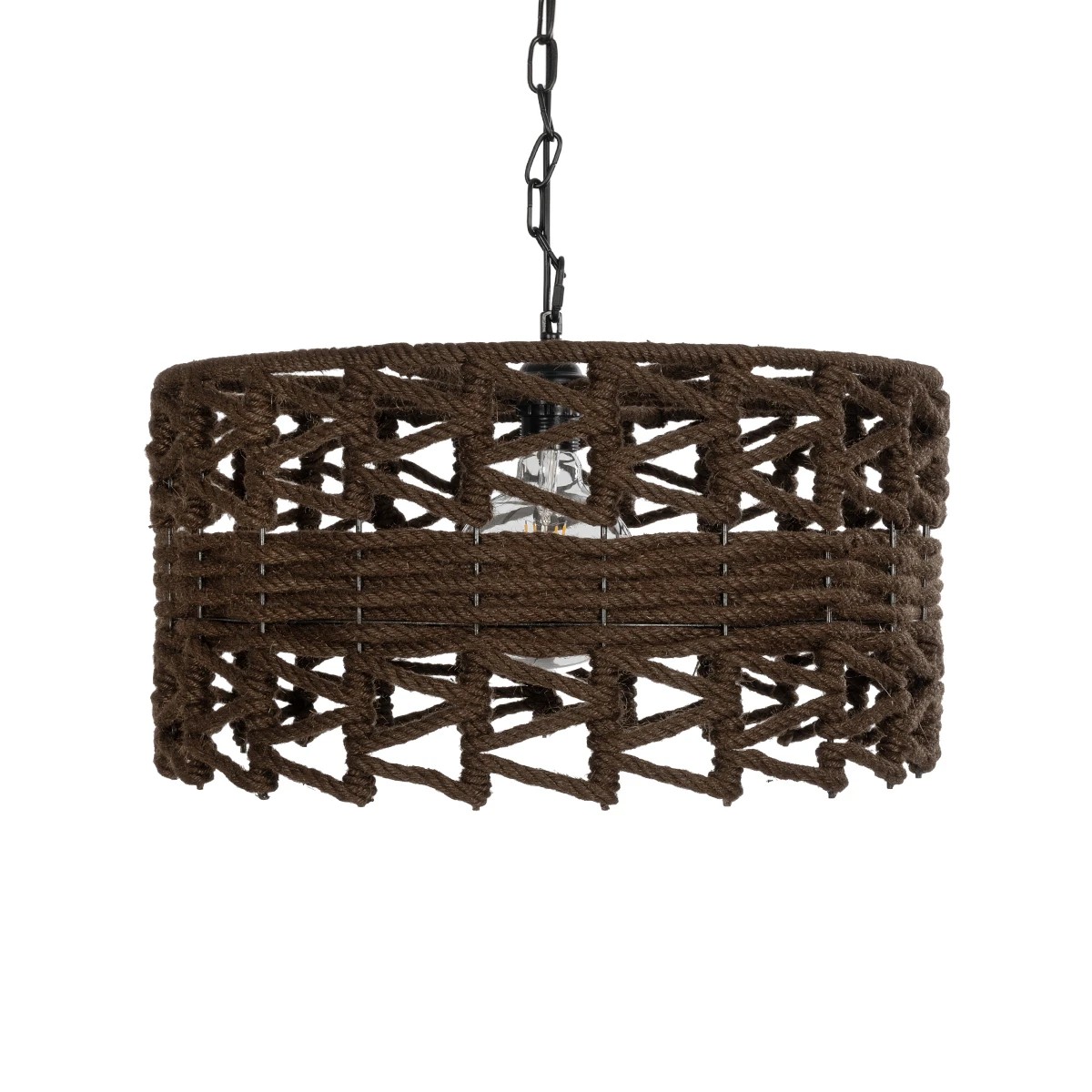 LEDTM® VERA 999-0069 Boho Κρεμαστό Φωτιστικό Οροφής με Ντουί 1 x E27 AC 220-240V IP20 - Καφέ - Μ50 x Π50 x Υ25cm - Image 4