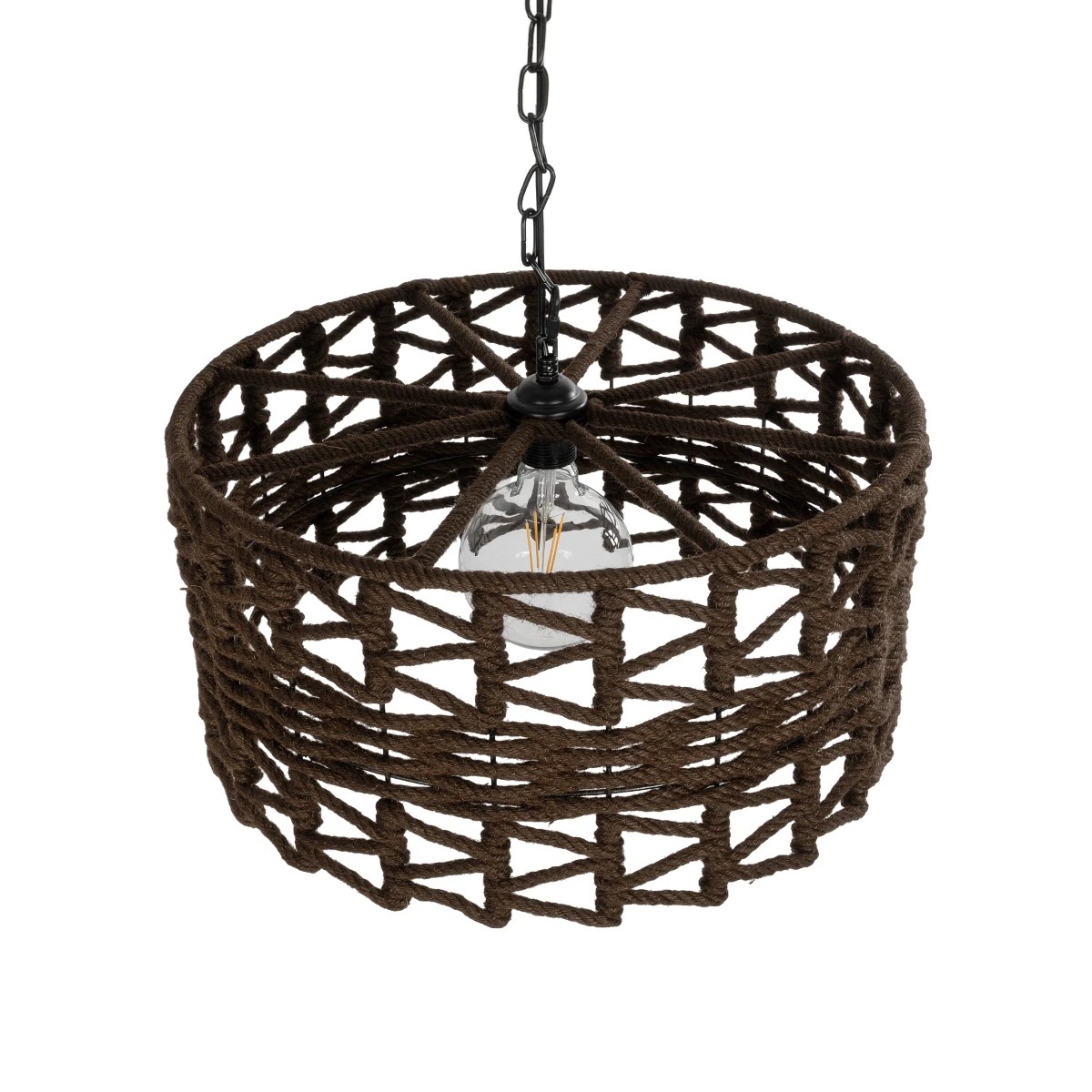 LEDTM® VERA 999-0069 Boho Κρεμαστό Φωτιστικό Οροφής με Ντουί 1 x E27 AC 220-240V IP20 - Καφέ - Μ50 x Π50 x Υ25cm - Image 6