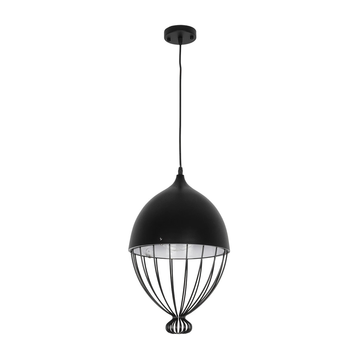 LEDTM® SOBRINO 999-0111 Vintage Κρεμαστό Φωτιστικό Οροφής με Ντουί 1 x E27 AC 220-240V IP20 - Μαύρο - Μ28 x Π28 x Υ47cm - Image 3