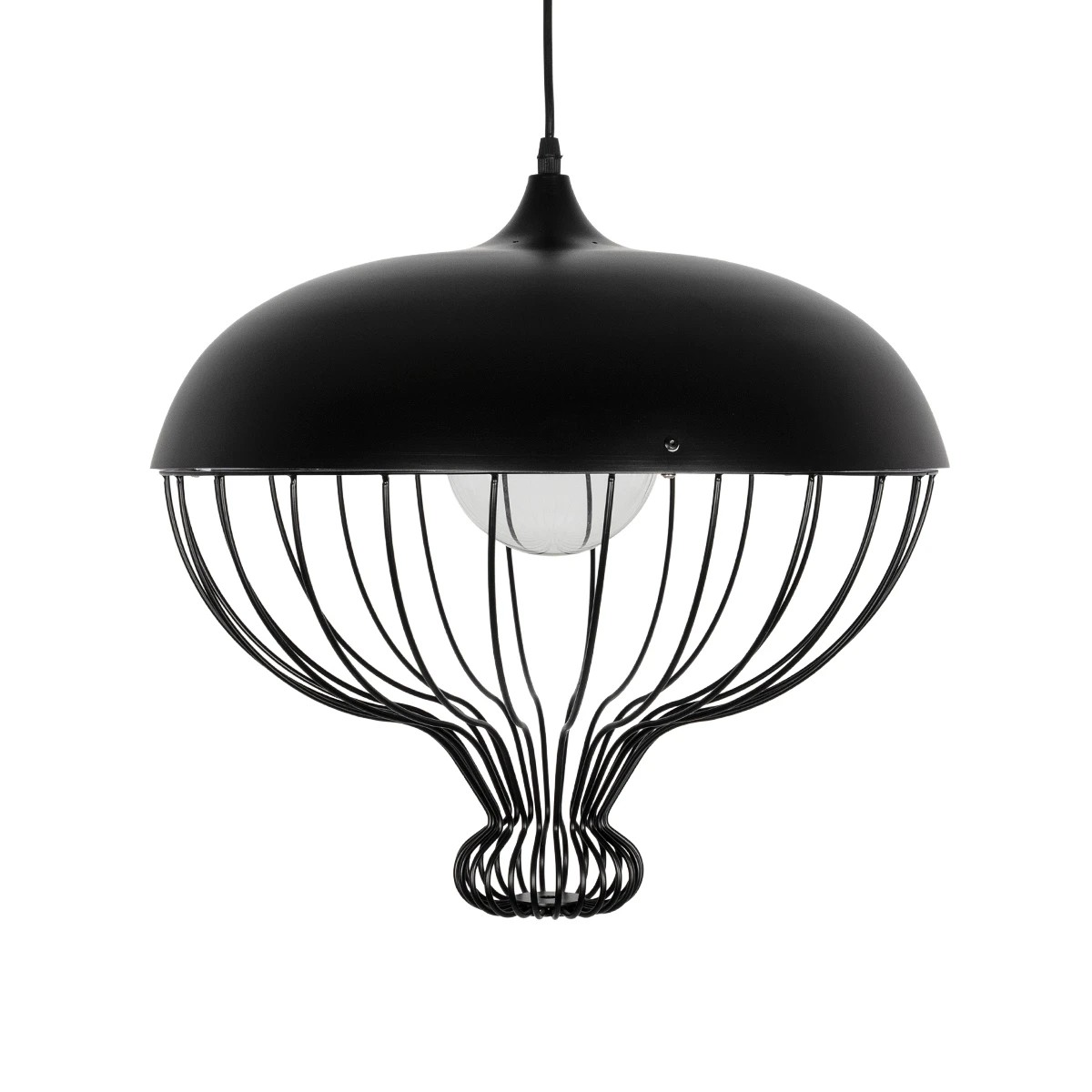 LEDTM® SOBRINO 999-0112 Vintage Κρεμαστό Φωτιστικό Οροφής με Ντουί 1 x E27 AC 220-240V IP20 - Μαύρο - Μ45 x Π45 x Υ45cm - Image 4
