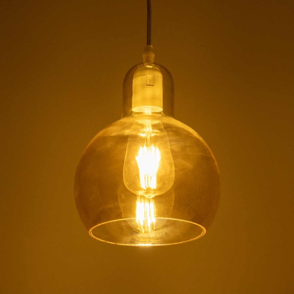 LEDTM® LUCREZIA 999-0143 Μοντέρνο Κρεμαστό Φωτιστικό Οροφής με Ντουί 1 x E27 AC 220-240V IP20 - Μελί - Μ18 x Π18 x Υ24cm - Image 2