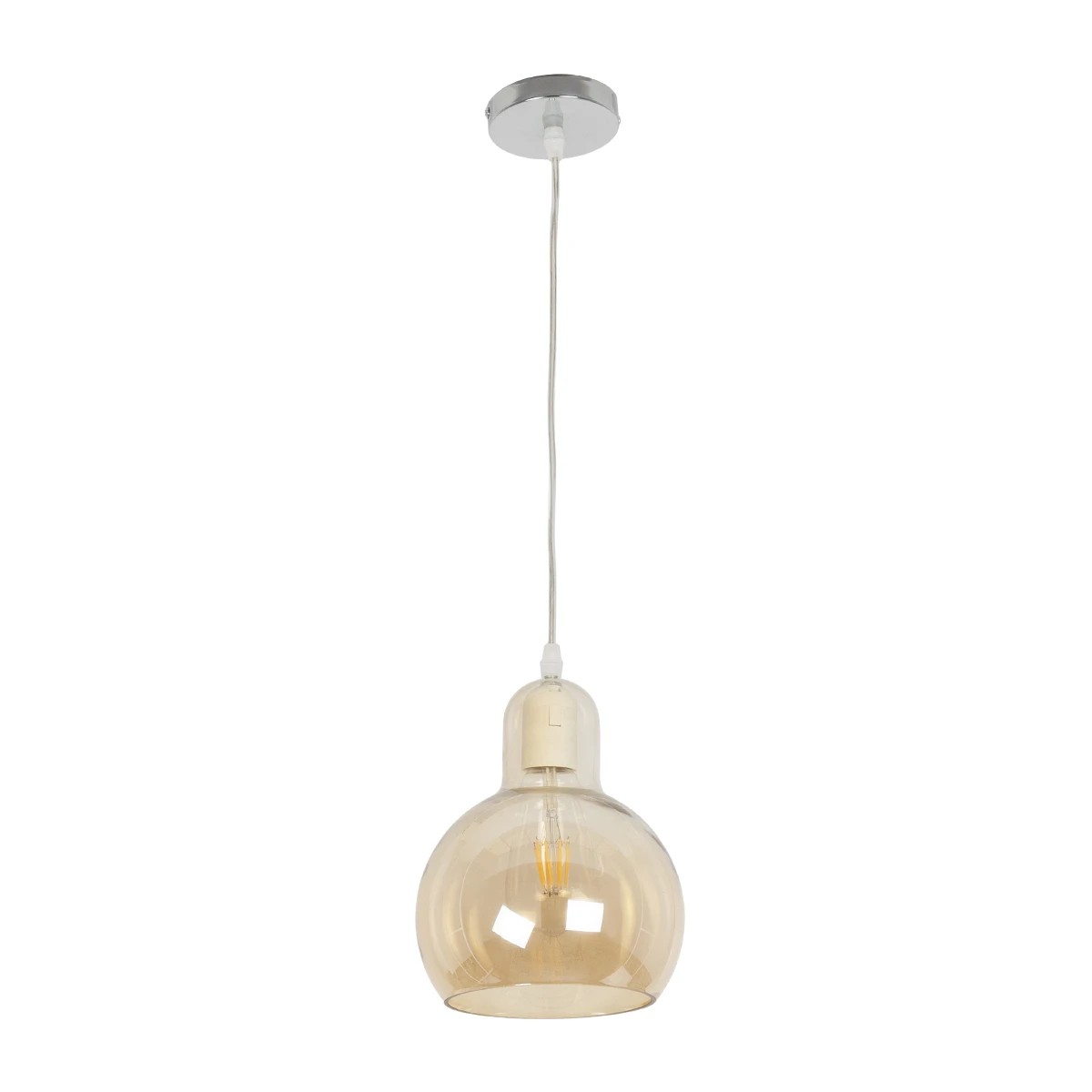 LEDTM® LUCREZIA 999-0143 Μοντέρνο Κρεμαστό Φωτιστικό Οροφής με Ντουί 1 x E27 AC 220-240V IP20 - Μελί - Μ18 x Π18 x Υ24cm - Image 3