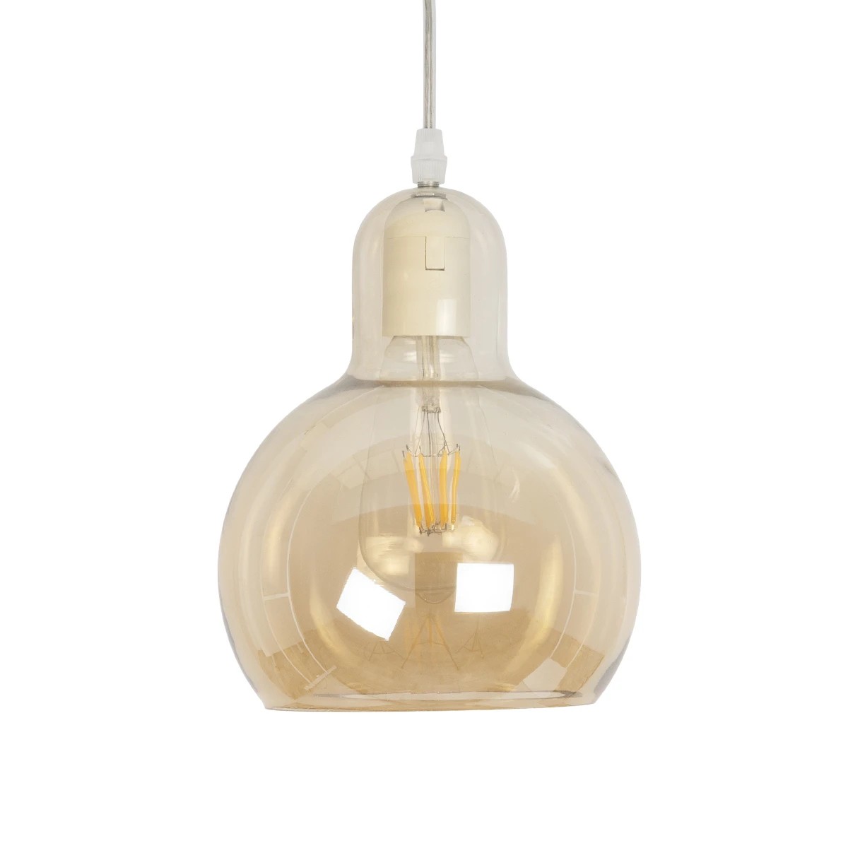 LEDTM® LUCREZIA 999-0143 Μοντέρνο Κρεμαστό Φωτιστικό Οροφής με Ντουί 1 x E27 AC 220-240V IP20 - Μελί - Μ18 x Π18 x Υ24cm - Image 4