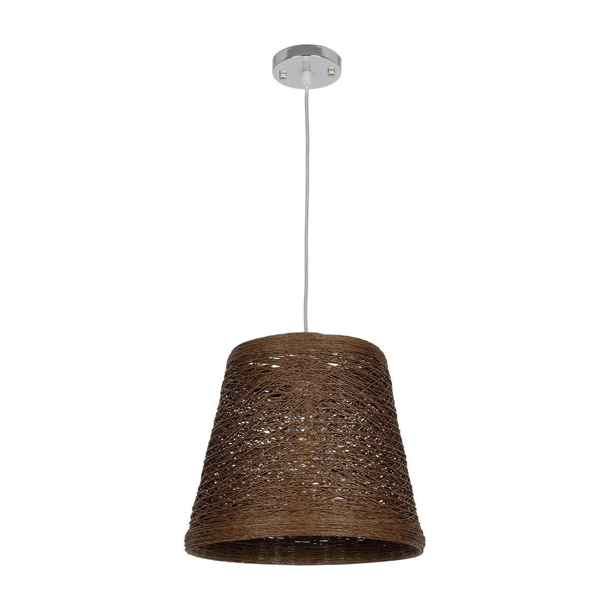 LEDTM® PLAYROOM 999-0145 Vintage Κρεμαστό Φωτιστικό Οροφής με Ντουί 1 x E27 AC 220-240V IP20 - Καφέ - Μ30 x Π30 x Υ30cm - Image 3
