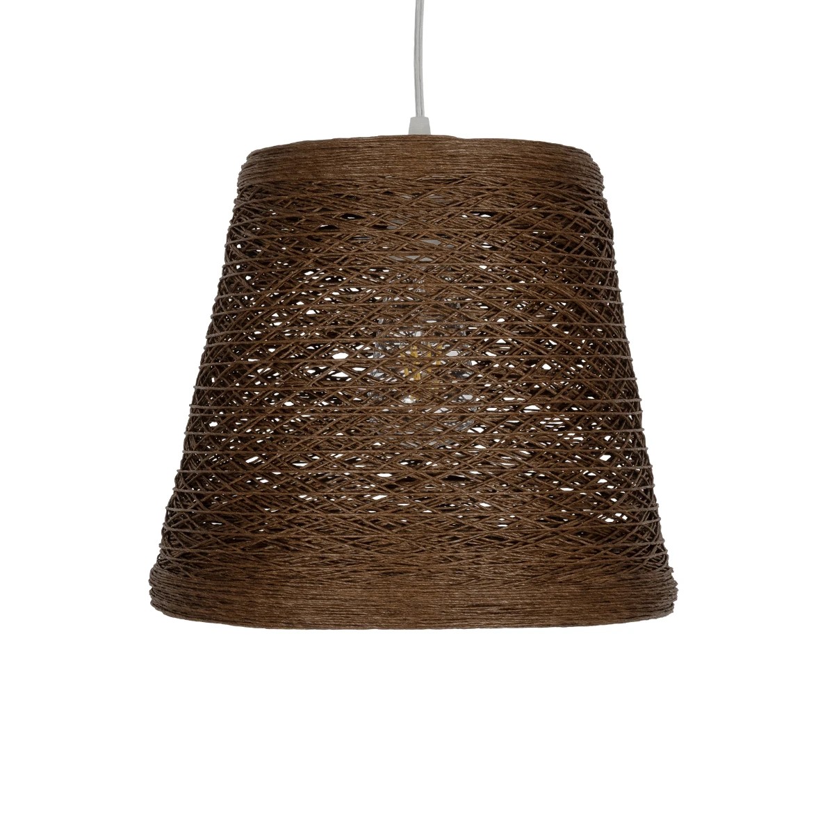 LEDTM® PLAYROOM 999-0145 Vintage Κρεμαστό Φωτιστικό Οροφής με Ντουί 1 x E27 AC 220-240V IP20 - Καφέ - Μ30 x Π30 x Υ30cm - Image 4
