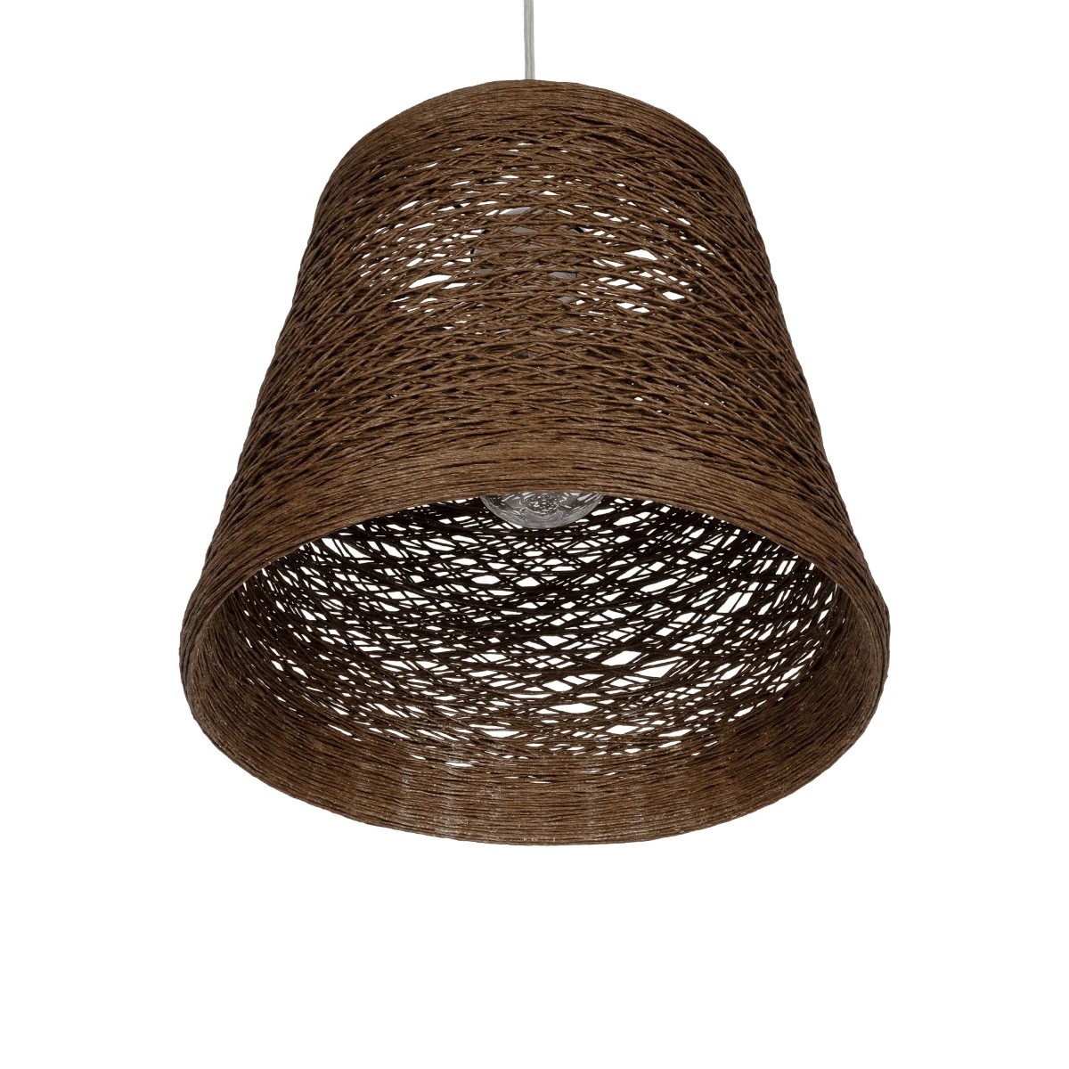 LEDTM® PLAYROOM 999-0145 Vintage Κρεμαστό Φωτιστικό Οροφής με Ντουί 1 x E27 AC 220-240V IP20 - Καφέ - Μ30 x Π30 x Υ30cm - Image 5