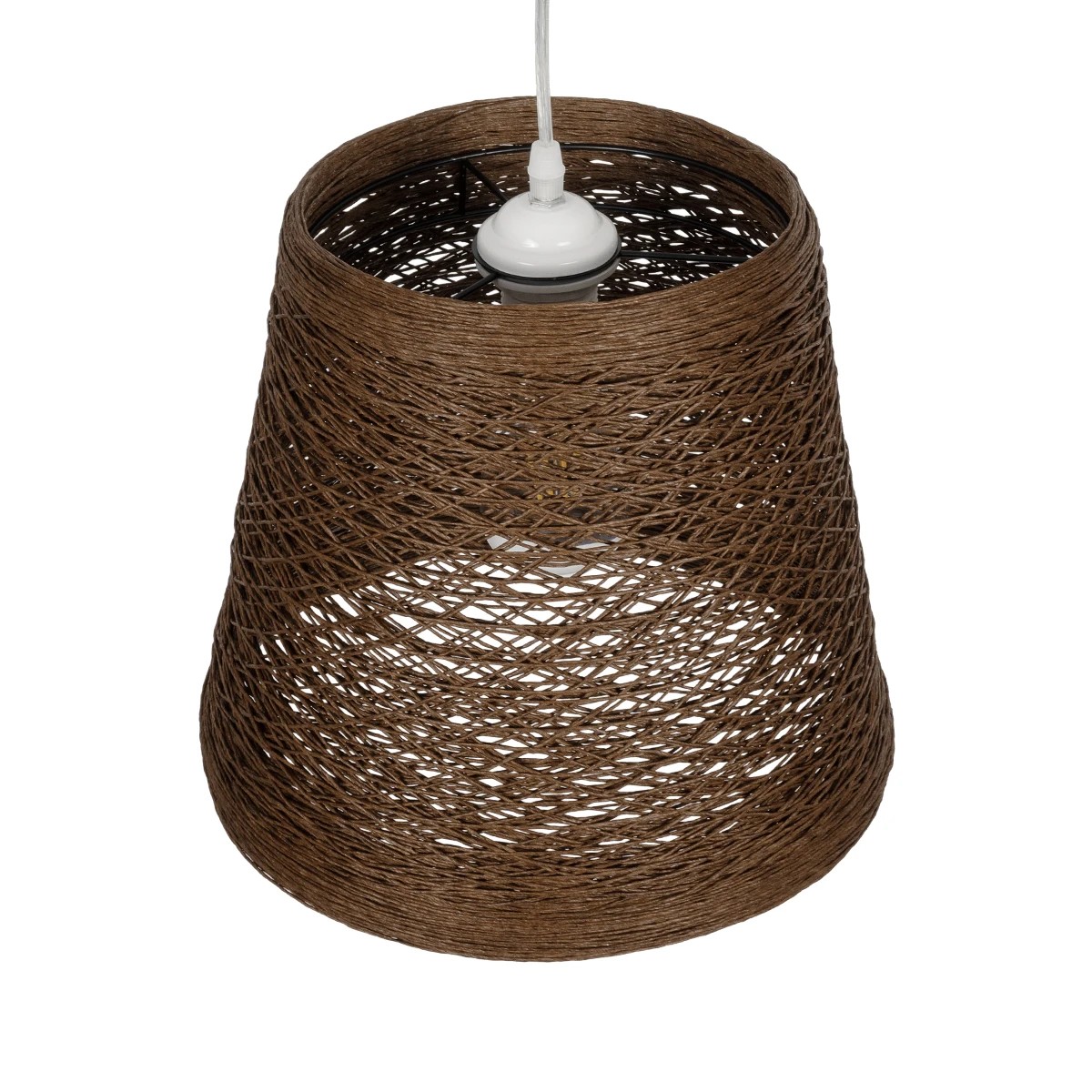 LEDTM® PLAYROOM 999-0145 Vintage Κρεμαστό Φωτιστικό Οροφής με Ντουί 1 x E27 AC 220-240V IP20 - Καφέ - Μ30 x Π30 x Υ30cm - Image 6