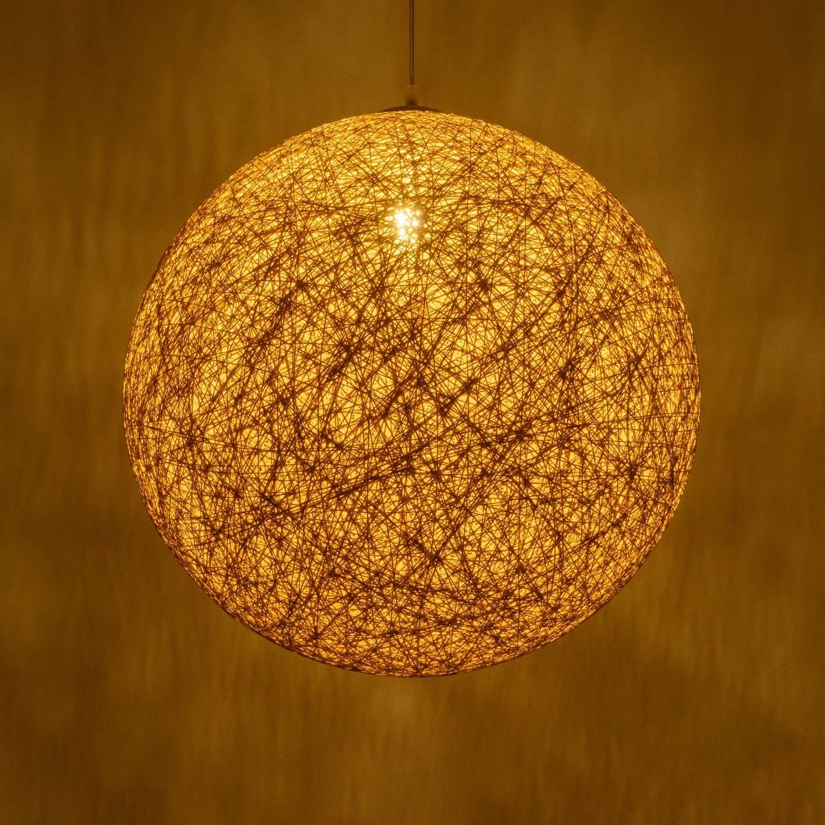 LEDTM® OCEANA 999-0155 Boho Κρεμαστό Φωτιστικό Οροφής με Ντουί 1 x E27 AC 220-240V IP20 - Μπεζ & Χρυσό - Μ60 x Π60 x Υ60cm - Image 2