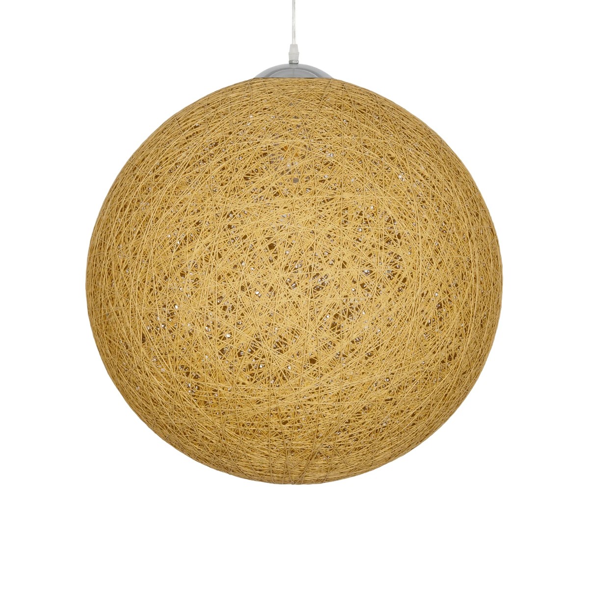 LEDTM® OCEANA 999-0155 Boho Κρεμαστό Φωτιστικό Οροφής με Ντουί 1 x E27 AC 220-240V IP20 - Μπεζ & Χρυσό - Μ60 x Π60 x Υ60cm - Image 4