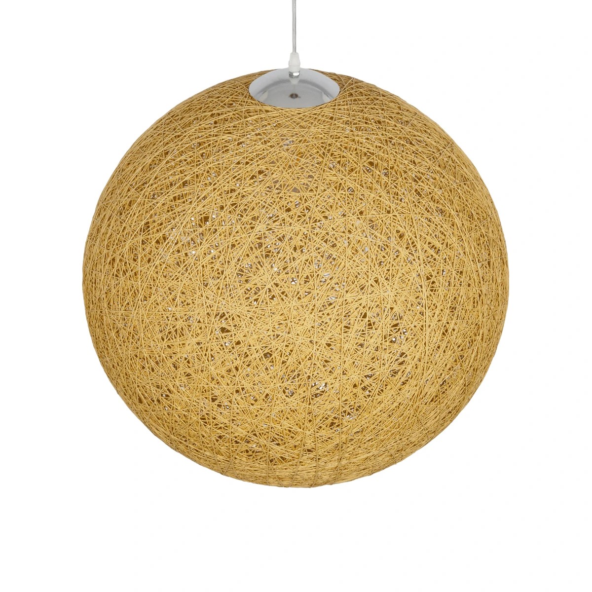 LEDTM® OCEANA 999-0155 Boho Κρεμαστό Φωτιστικό Οροφής με Ντουί 1 x E27 AC 220-240V IP20 - Μπεζ & Χρυσό - Μ60 x Π60 x Υ60cm - Image 6