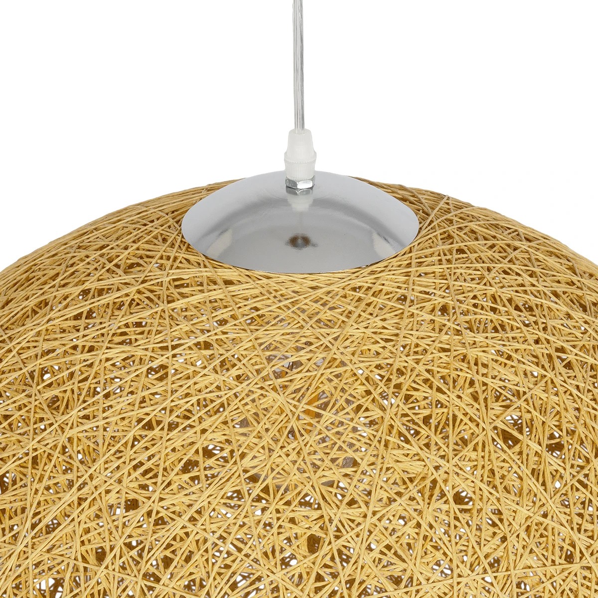 LEDTM® OCEANA 999-0155 Boho Κρεμαστό Φωτιστικό Οροφής με Ντουί 1 x E27 AC 220-240V IP20 - Μπεζ & Χρυσό - Μ60 x Π60 x Υ60cm - Image 7