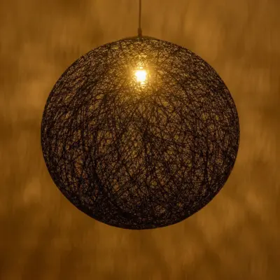 Alternative view of LEDTM® OCEANA 999-0157 Boho Κρεμαστό Φωτιστικό Οροφής με Ντουί 1 x E27 AC 220-240V IP20 - Μαύρο - Μ60 x Π60 x Υ60cm
