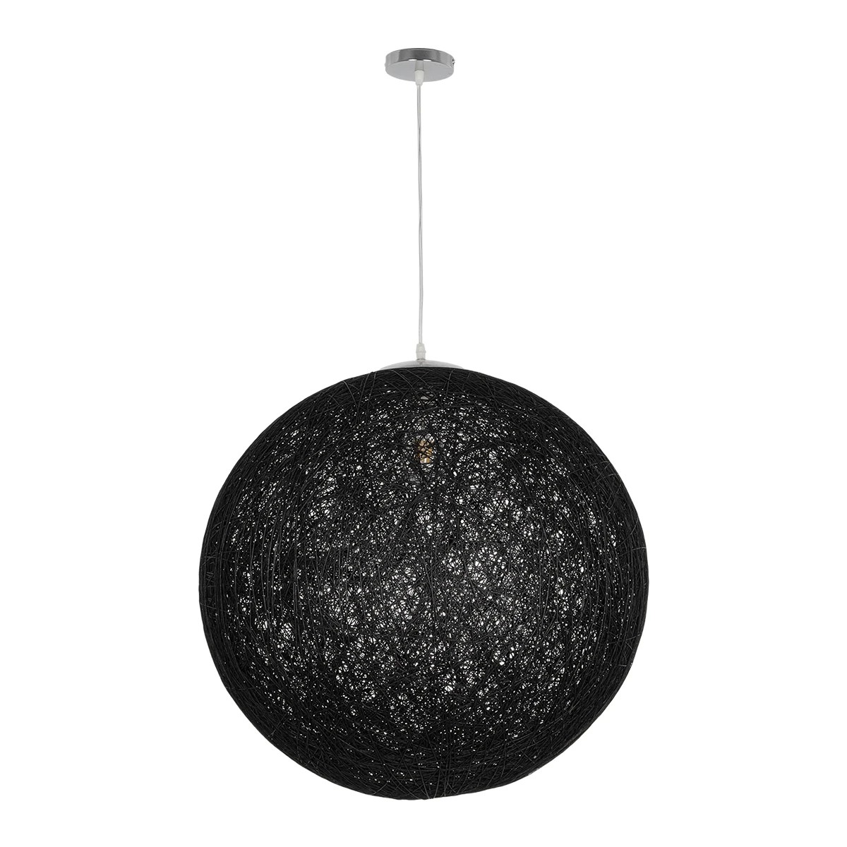 LEDTM® OCEANA 999-0157 Boho Κρεμαστό Φωτιστικό Οροφής με Ντουί 1 x E27 AC 220-240V IP20 - Μαύρο - Μ60 x Π60 x Υ60cm - Image 3