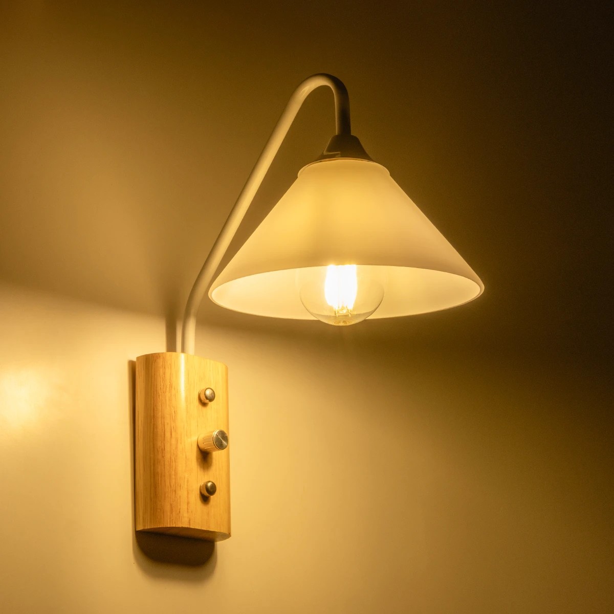 LEDTM® ALESSIA 999-0178 Μοντέρνο Φωτιστικό Τοίχου - Απλίκα με Ντουί 1 x E27 AC 220-240V IP20 - Μπεζ & Λευκό - Μ18 x Π26 x Υ29cm - Image 2
