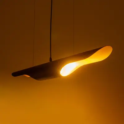 Alternative view of LEDTM® ESTERINA 999-0180 Μοντέρνο Κρεμαστό Φωτιστικό Οροφής με Ντουί 2 x E27 AC 220-240V IP20 - Μαύρο & Χρυσό - Μ100 x Π10 x Y10cm