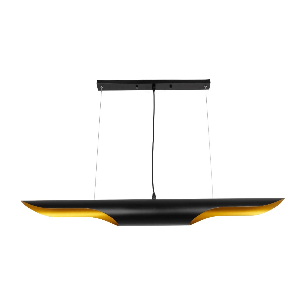 LEDTM® ESTERINA 999-0180 Μοντέρνο Κρεμαστό Φωτιστικό Οροφής με Ντουί 2 x E27 AC 220-240V IP20 - Μαύρο & Χρυσό - Μ100 x Π10 x Y10cm - Image 3