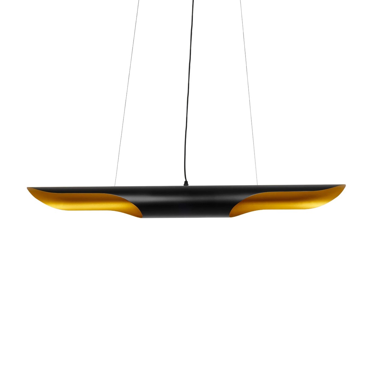 LEDTM® ESTERINA 999-0180 Μοντέρνο Κρεμαστό Φωτιστικό Οροφής με Ντουί 2 x E27 AC 220-240V IP20 - Μαύρο & Χρυσό - Μ100 x Π10 x Y10cm - Image 5