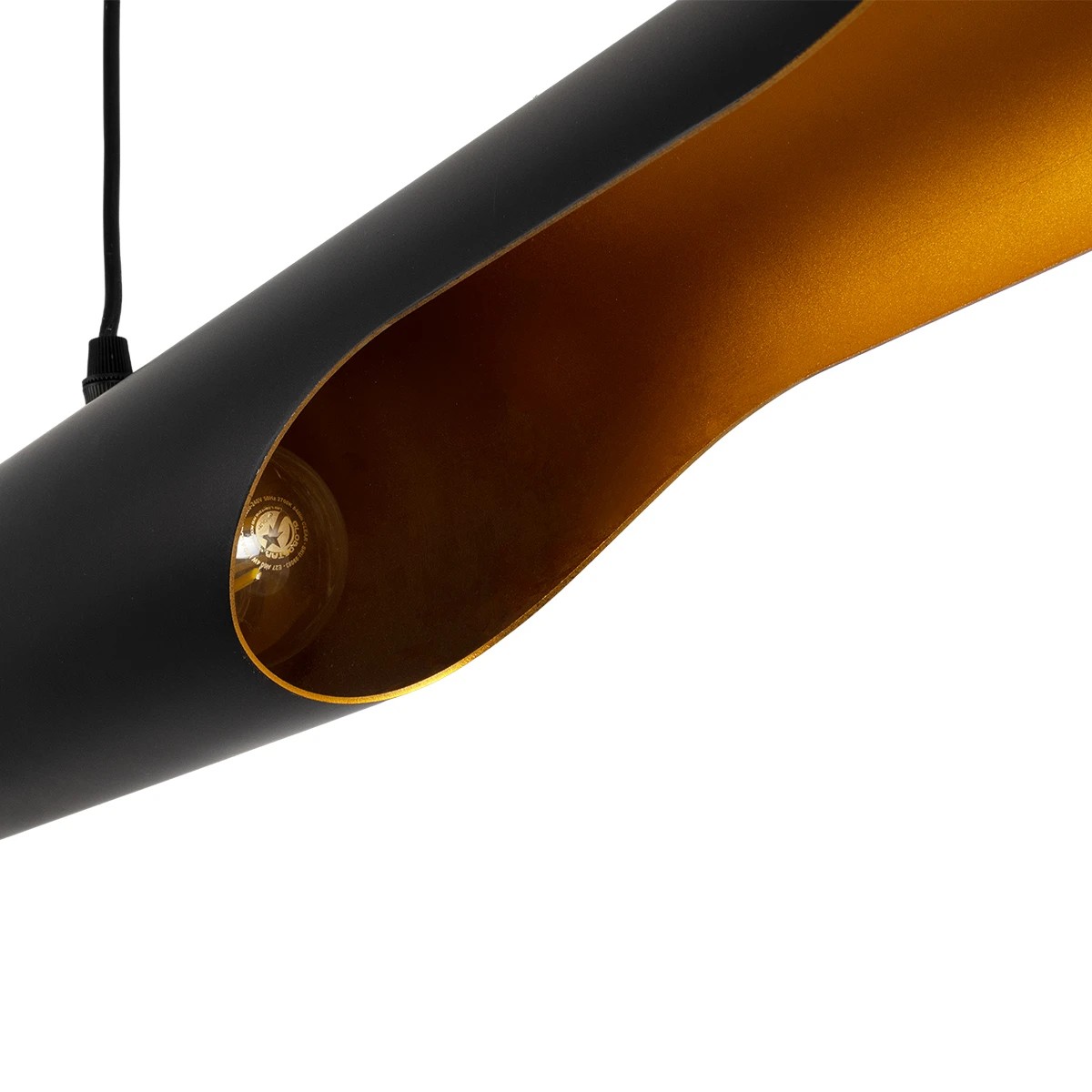 LEDTM® ESTERINA 999-0180 Μοντέρνο Κρεμαστό Φωτιστικό Οροφής με Ντουί 2 x E27 AC 220-240V IP20 - Μαύρο & Χρυσό - Μ100 x Π10 x Y10cm - Image 8