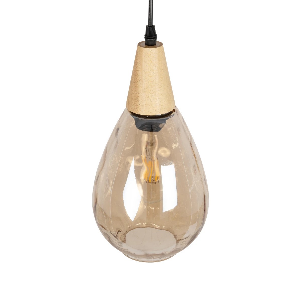 LEDTM® NOAH 999-0185 Μοντέρνο Κρεμαστό Φωτιστικό Οροφής με Ντουί 1 x E27 AC 220-240V IP20 - Μελί & Μπεζ - Μ16 x Π16 x Υ32cm - Image 6