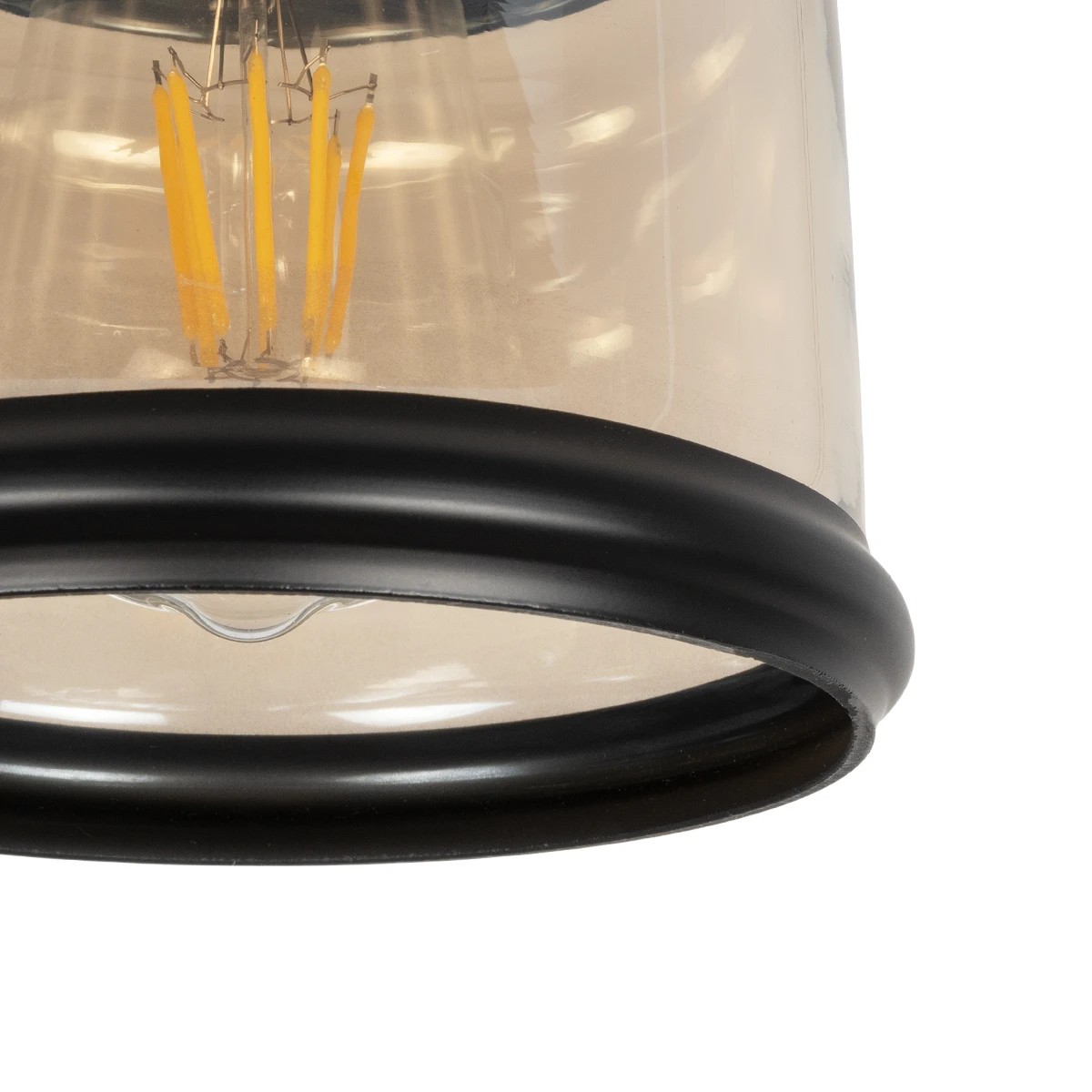 LEDTM® OLIVER 999-0187 Vintage Κρεμαστό Φωτιστικό Οροφής με Ντουί 1 x E27 AC 220-240V IP20 - Μελί & Μαύρο - Μ15 x Π15 x Υ21.5cm - Image 8
