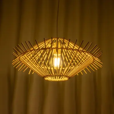 Alternative view of LEDTM® SASSO 999-0201 Boho Κρεμαστό Φωτιστικό Οροφής με Ντουί 1 x E27 AC 220-240V IP20 - Μπεζ - Μ50 x Π50 x Y23cm