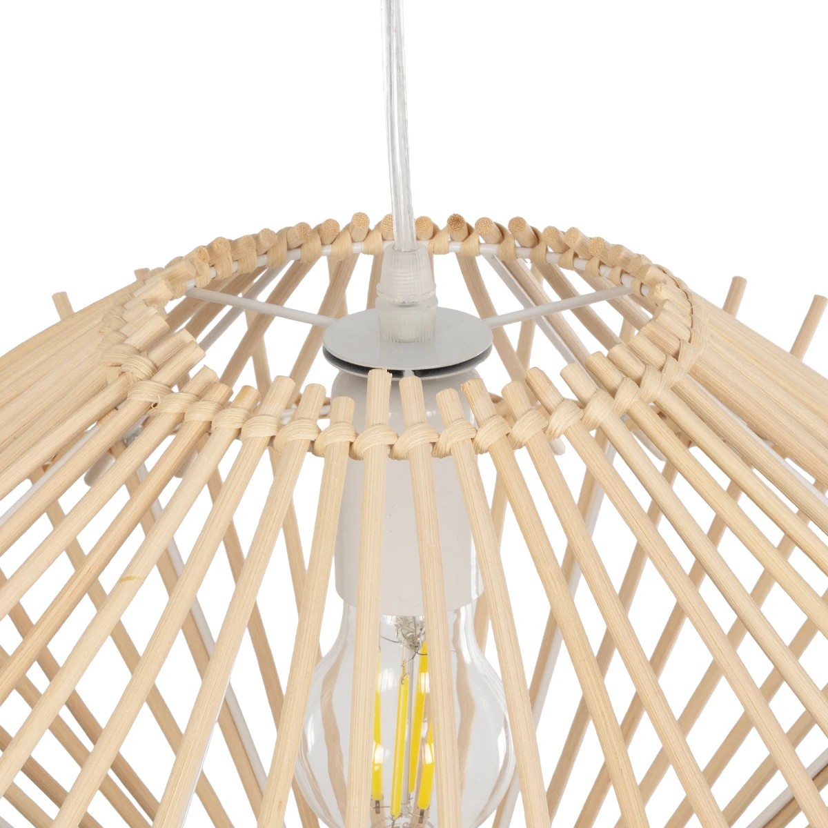 LEDTM® SASSO 999-0201 Boho Κρεμαστό Φωτιστικό Οροφής με Ντουί 1 x E27 AC 220-240V IP20 - Μπεζ - Μ50 x Π50 x Y23cm - Image 7