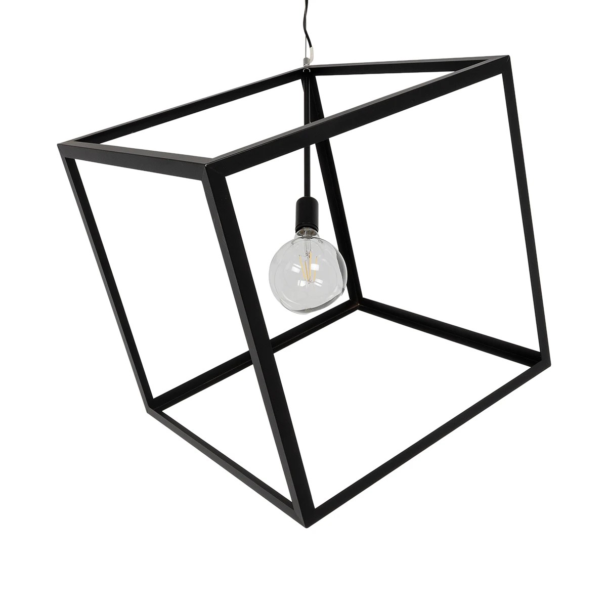 LEDTM® CUBE 999-0215 Μοντέρνο Κρεμαστό Φωτιστικό Οροφής με Ντουί 1 x E27 AC 220-240V IP20 - Μαύρο - Μ70 x Π70 x Υ87cm - Image 5