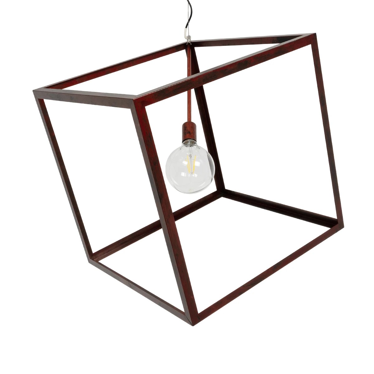 LEDTM® CUBE 999-0216 Μοντέρνο Κρεμαστό Φωτιστικό Οροφής με Ντουί 1 x E27 AC 220-240V IP20 - Χάλκινο - Μ70 x Π70 x Υ87cm - Image 5