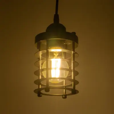 Alternative view of LEDTM® DARSEY 999-0227 Vintage Κρεμαστό Φωτιστικό Οροφής με Ντουί 1 x E27 AC 220-240V IP20 - Μαύρο - Μ10 x Π10 x Υ19cm