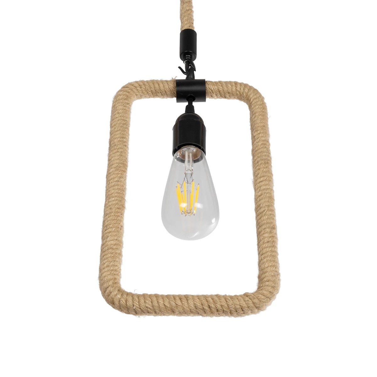 LEDTM® MALVERN 999-0234 Vintage Κρεμαστό Φωτιστικό Οροφής με Ντουί 1 x E27 AC 220-240V IP20 - Μαύρο & Μπεζ - Μ18.5 x Π4 x Υ41.5cm - Image 5