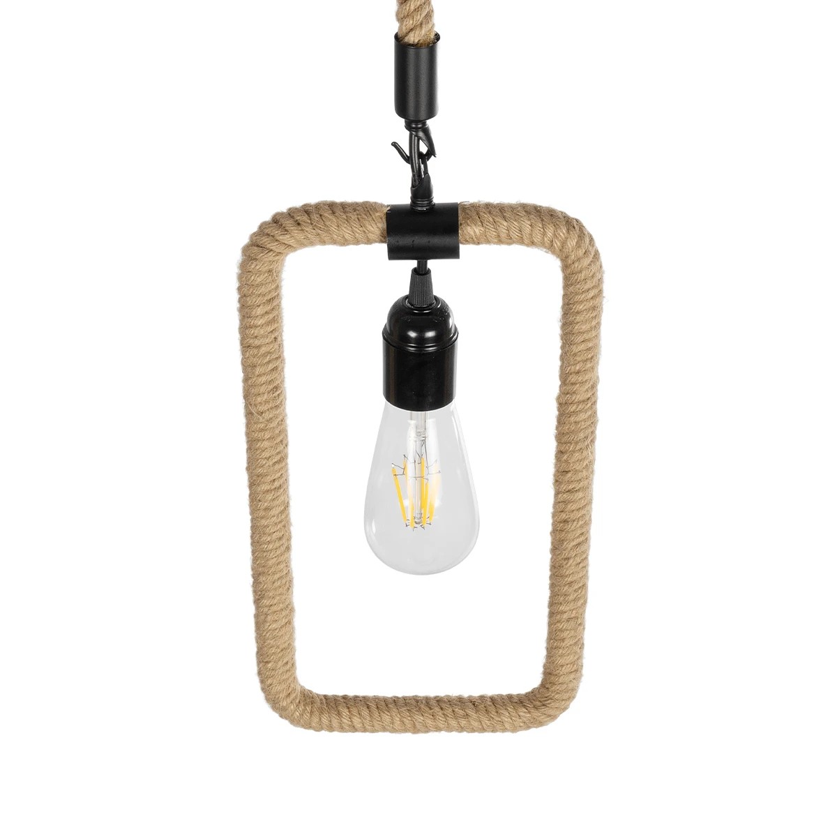 LEDTM® MALVERN 999-0234 Vintage Κρεμαστό Φωτιστικό Οροφής με Ντουί 1 x E27 AC 220-240V IP20 - Μαύρο & Μπεζ - Μ18.5 x Π4 x Υ41.5cm - Image 6