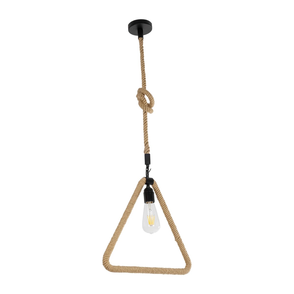 LEDTM® MALVERN 999-0235 Vintage Κρεμαστό Φωτιστικό Οροφής με Ντουί 1 x E27 AC 220-240V IP20 - Μαύρο & Μπεζ - Μ38 x Π4 x Υ42.5cm - Image 3
