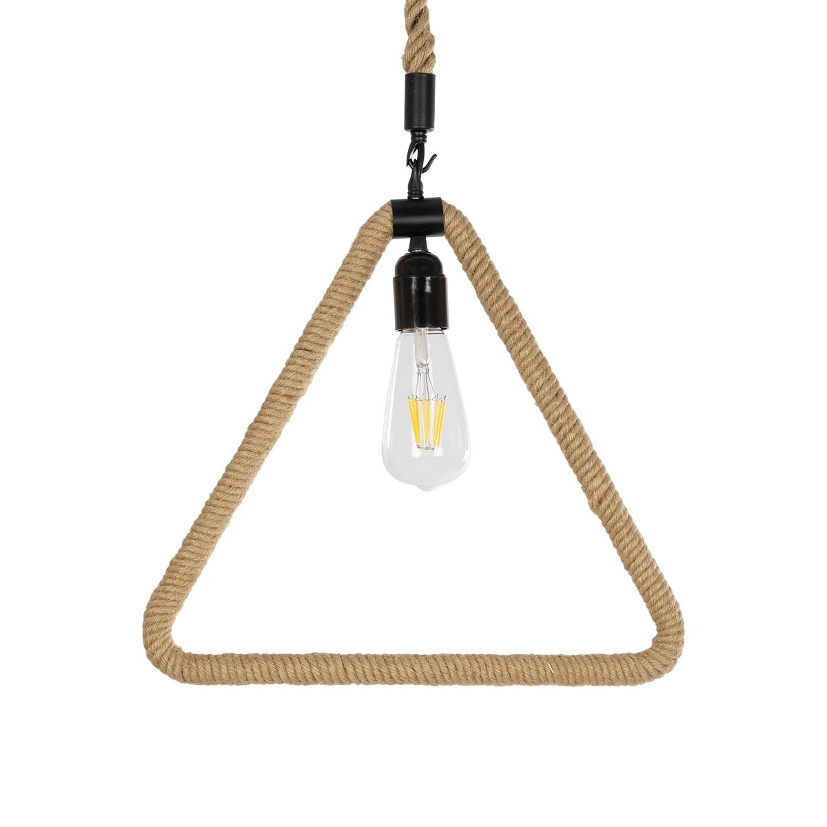LEDTM® MALVERN 999-0235 Vintage Κρεμαστό Φωτιστικό Οροφής με Ντουί 1 x E27 AC 220-240V IP20 - Μαύρο & Μπεζ - Μ38 x Π4 x Υ42.5cm - Image 4